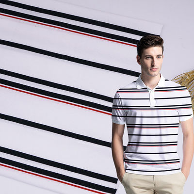 Ein guter Preis. Weiches, feuchtigkeitsdämpfendes und glattes gestreiftes Strickgewebe für den Freizeitgebrauch Online