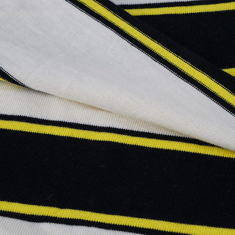 Gefärbtes Baumwollgewebe aus einfachen Garnen, gestreiftes Doppelstrickgewebe für langärmelige Hemden