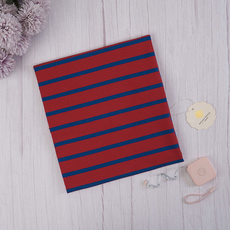 Französische Breiten-reine Baumwolle Terry Blue And Red Stripe-Gewebe-200cm für Hoodie