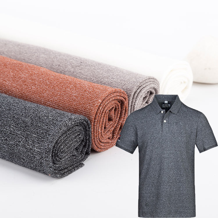 Verkleidungsbeständiges Strick Jacquard Stoff 165g Garn Färbstoff Für Polo Shirt