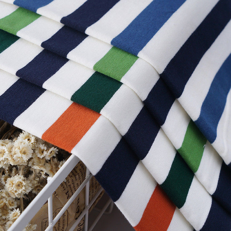 Compact Weaving Baumwolle Französisch Terry Stoff gestreifter Typ für Bekleidung