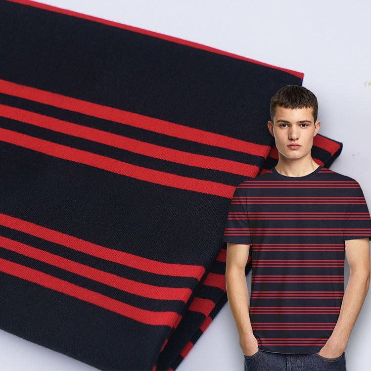 Atmungsaktive und bequeme und modische gesunde gestreifte Strickstoffe für T-Shirts