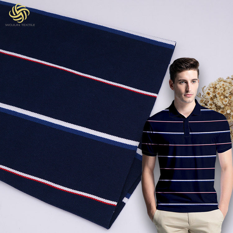 Kämmte Baumwolle und umweltfreundliche Garne gefärbtes Tuch gestreiftes Strickgewebe für Polo-Shirt