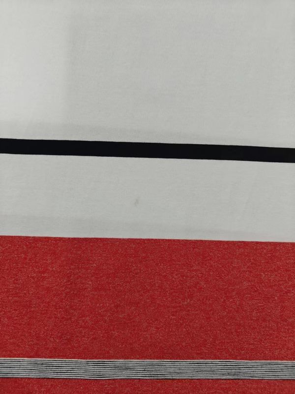 Atemberaubend und schweißabsorbierend Baumwolle Plain Jersey gestreiftes Strickgewebe für Kleidung