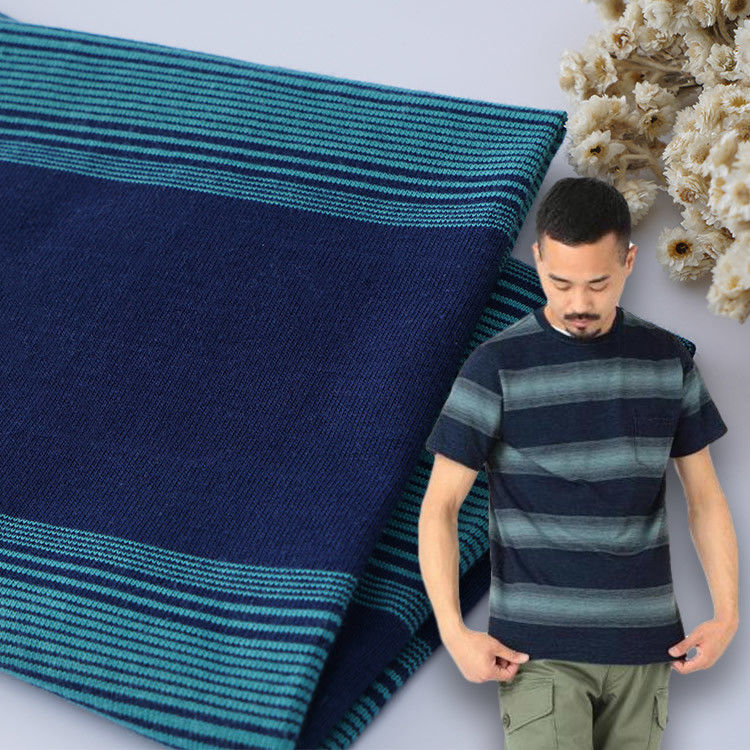 Komfortable und hautfreundliche Textur Flexibles gestreiftes Material Stoff für Polo-Shirt