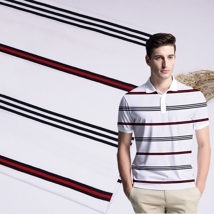 Atemberaubend und verschleißfest und hochwertig gestreiftes Strickgewebe für Polo-Shirt