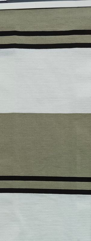Nicht leicht zu verformen und atmungsaktiv und elastisch gestreiftes Strickgewebe für T-Shirt