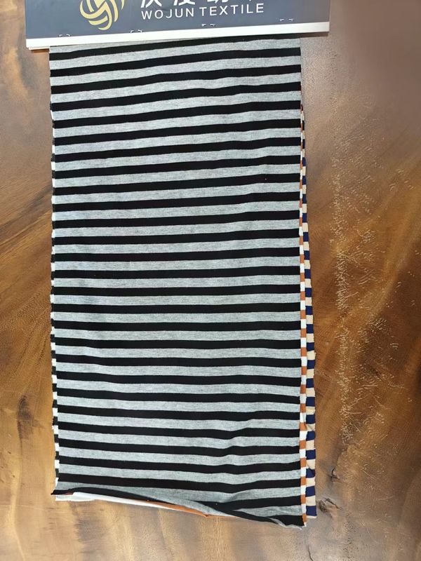 Schweiß absorbierend und glatter reiner Baumwolle gestreifter Strick für Polo-Shirt