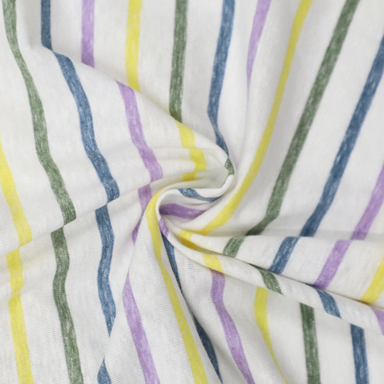 Komfortable, langlebige und hautfreundliche, atmungsaktive gestreifte Strickstoffe für T-Shirts