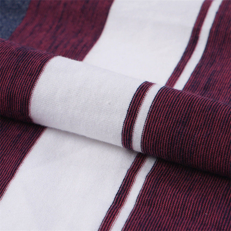 Bequem und Hautfreundlich Weich Modisches und Klassisches gestreiftes Strickgewebe für T-Shirt