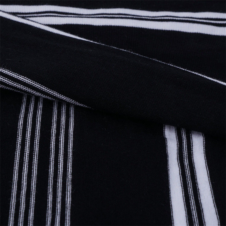 Atmungsaktive, hautfreundliche und natürliche, weiche, nicht leicht verformbare, gestreifte Strickstoffe für T-Shirts