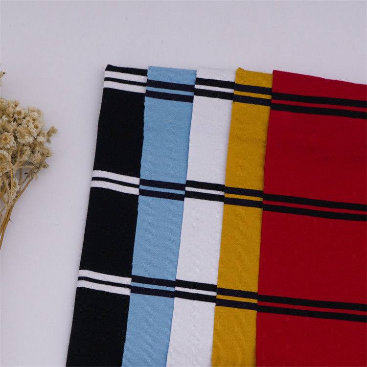 Glatte Haut-freundliche und natürliche nicht leicht zu deformieren gestreifte Strickgewebe für Polo-Shirt