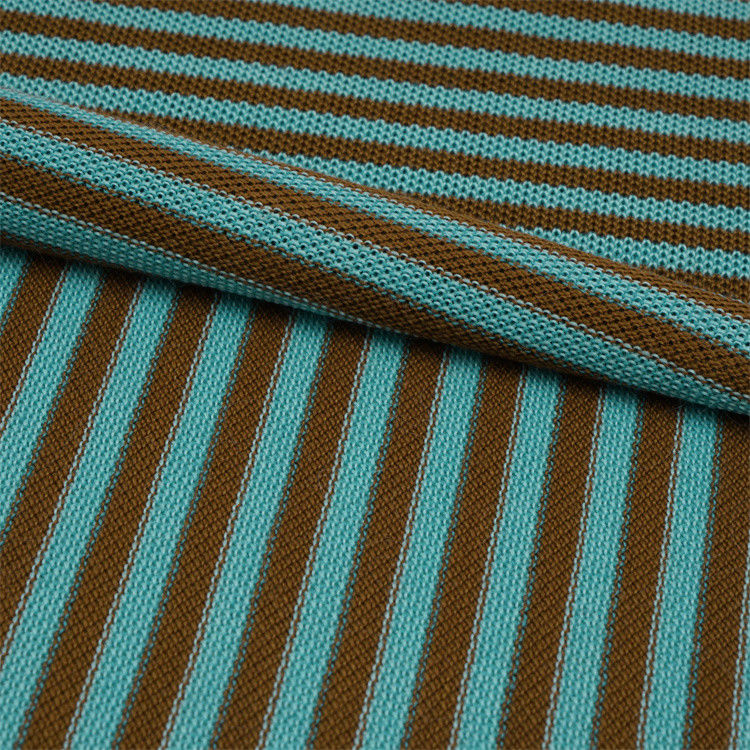 Komfortabel, Hautfreundlich, Faltenfreudig, Knister, gestreiftes Strickgewebe für T-Shirt