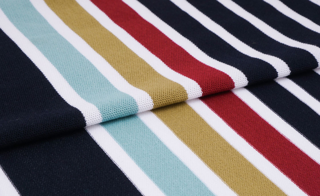 Gesund und von guter Qualität und bequem und atmungsaktiv gestreiftes Strickgewebe für T-Shirts
