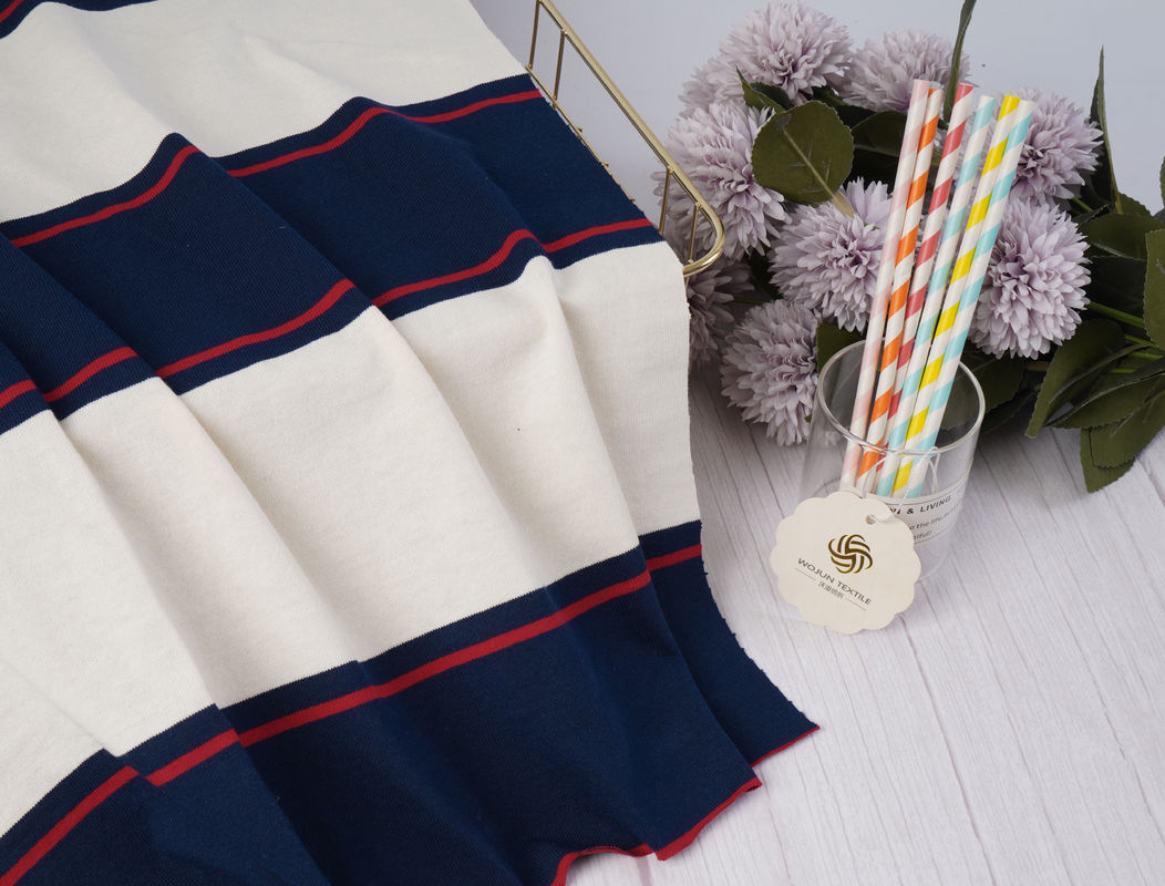 Natural High Knitter-Faltenbeständigkeit Farbbeständigkeit Knackige Version Gestreifter Strickstoff für Polohemd