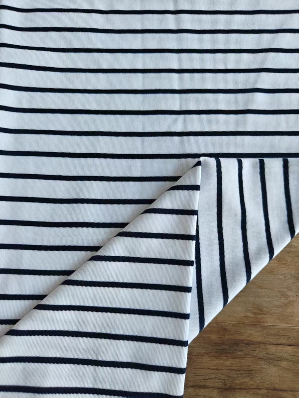 Atmungsaktiv und komfortabel nicht leicht zu verblassen gestreiftes Material Stoff für T-Shirt