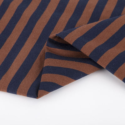 185gsm 95 Baumwolle5 Spandex-Gewebe streifte weich stricken Lycra-Unterhemd-Stoff
