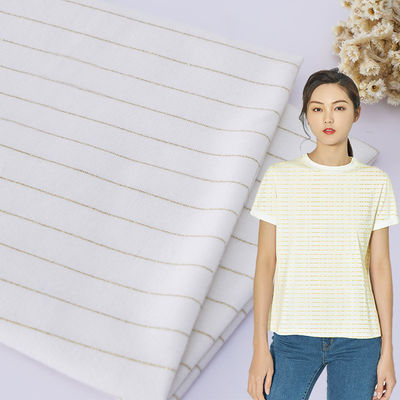 Gold- und Silberfaden reine Baumwolle weich und erfrischend Single Jersey Stoff für T-Shirt