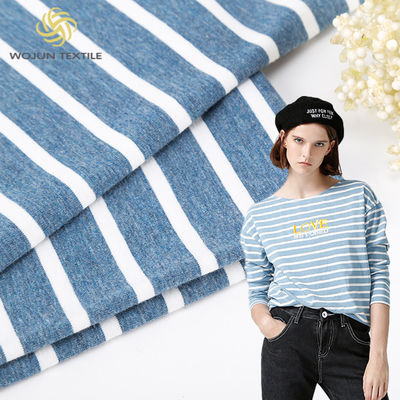 Gestreifte reine Baumwolle Lycra-Gewebe-kämmend 175cm, stricken Sie Material für Freizeitkleidung