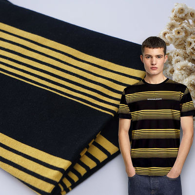 Garn gefärbt Streifen und Doppelgarn hochwertige Single Jersey Stoff für Polo-Shirt