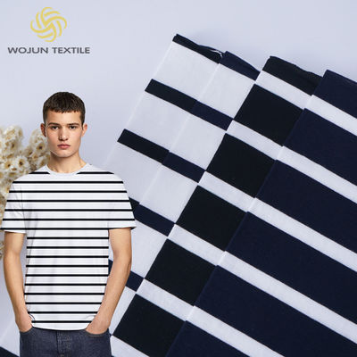 Stricken Sie Sommer-Sportkleidungs-Haut-freundliche Beschaffenheit des Baumwollgestreifte materielle Gewebe-175cm
