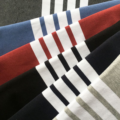 Ein guter Preis. Gewebe aus Baumwolle mit gestreiften Streifen, gefärbt 350 gm, für französische Terry Online