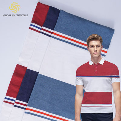 Atmungsaktive Baumwoll-Pike-Stoffe aus doppeltem Garn, gestrickte Textur 185cm WJ-402-19520
