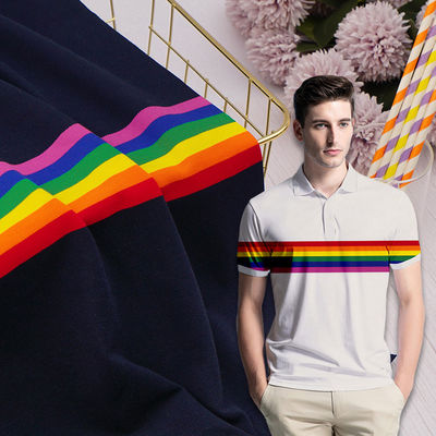 Ein guter Preis. Haltbarer Leichtgewichtler des Baumwollpikee-Gewebe-ZS-34806 spinnen gefärbtes Material Online