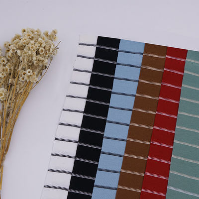 Ein guter Preis. Schweißabsorbierende Baumwolle Pique Stoff 40S Weiches Lycra-Garn gefärbtes T-Shirt Material Online