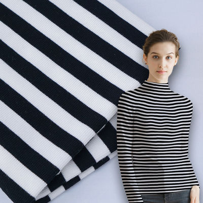 Verriegelungs-Gewebe Breathable gestreifter weicher Rib Material For French Terry der Baumwolle100