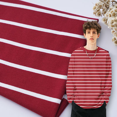 Feuchtigkeit Wicking spinnen gefärbtes Streifen-Gewebe, Baumwollrips für Hoodie