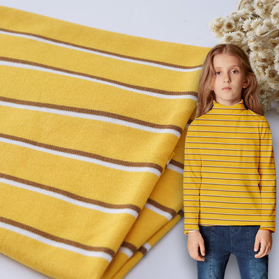 Die freundliche Haut Doppeltes stricken Gewebe streifte Baumwollstoff für Freizeitkleidung