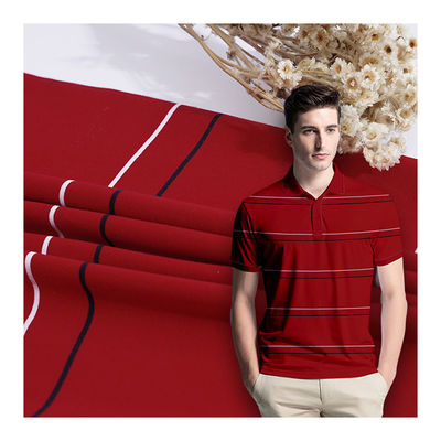 Merzerisiertes gestreiftes Baumwollgewebe, Garn färbte 95 Baumwolle5 Spandex-Gewebe