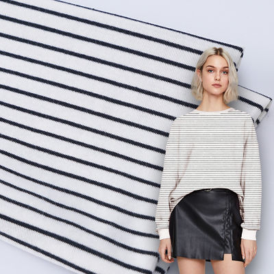 Organic Cotton Interlock Stoff Custom Garn gefärbt Rib Strick Material 32S 175cm