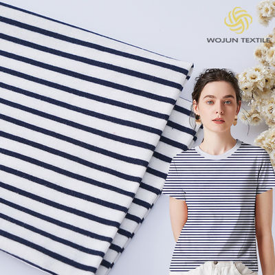 Ein guter Preis. Rein Baumwolle Schweiß absorbierend gestreiftes Strickgewebe für T-Shirt Atmung und gesund Online
