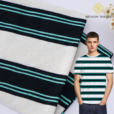 Starke Schweißabsorption Reine Baumwolle und Leinen Einfach Jersey gestreiftes Material Stoff für Polo Shirt
