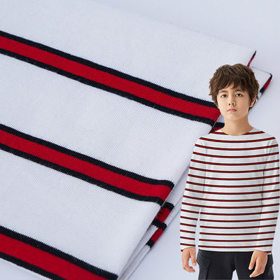 Hochwertiges und schweißabsorbierendes Doppelgarn Gewebe gestreiftes Baumwollgewebe für T-Shirt-Gewebe