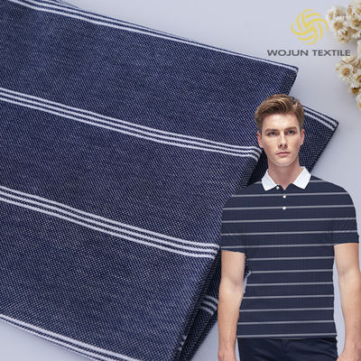 Ein guter Preis. Atmungsaktiv und modisch Komfortabel Baumwollgefühl gestreiftes Strickgewebe für lässige Oberteile Online