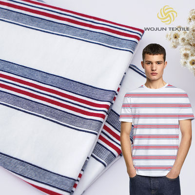 Qualität Stoff Atmung und reine Baumwolle Hautfreundliche gestreifte Baumwolle Stoff für T-Shirt