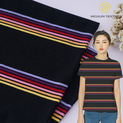 Gesundes und Hautfreundliches, verschleißfestes, reines Baumwollmaterial mit Streifen für T-Shirts