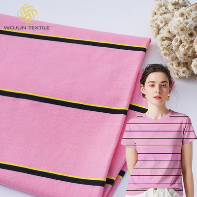 Ein guter Preis. Weiches und stilvolles, umweltfreundliches und hochwertiges gestreiftes Baumwollgewebe für T-Shirts Online