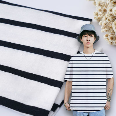 Weich und Feuchtigkeitsabsorptionsfähig, leicht zu pflegen, gestreiftes Strickgewebe für Sportanzug