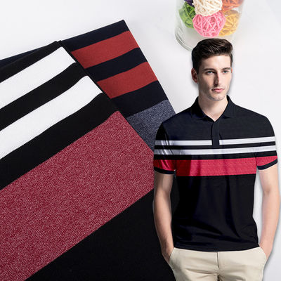 Atmungsaktive und modische und einzigartige, gesunde gestreifte Strickstoffe für Polohemden