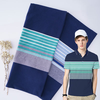 21S Atemberaubend Gesundheit und Sicherheit und einzigartig gestreiftes Strickgewebe für Polo-Shirt