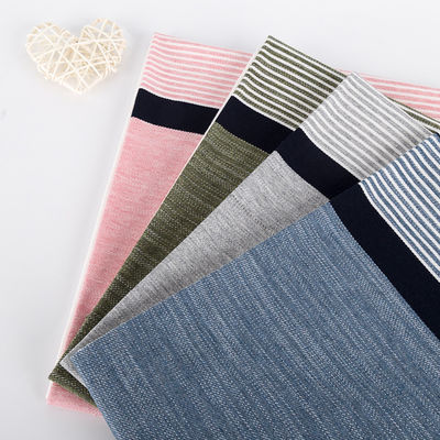 Atmungsaktive und weich gestreifte Baumwollstoffe für den Freizeitgebrauch mit Bambus-Denim Textur