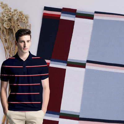 Ein guter Preis. Komfortabel und atmungsaktiv gestreiftes Strickgewebe für T-Shirts Hautfreundlich und langlebig Online