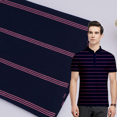 Komfortabel und langlebig Hautfreundlich Atmungsgemäß gestreiftes Strickgewebe für Polo Shirt