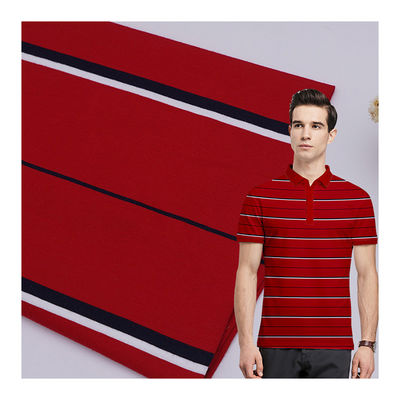 Ein guter Preis. Einfach zu pflegen und natürlich und glatt gestreiftes Strickgewebe für Polo-Shirt Online
