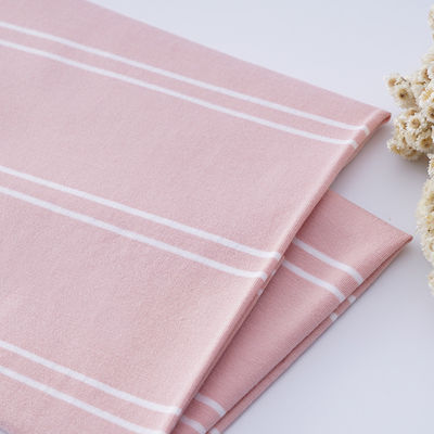 Weiches und glattes, atmungsaktives gestreiftes Strickgewebe für T-Shirts
