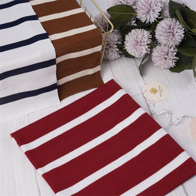 Ein guter Preis. Weiches, verschleißfestes, schweißabsorbierendes gestreiftes Strickgewebe für Polohemden Online